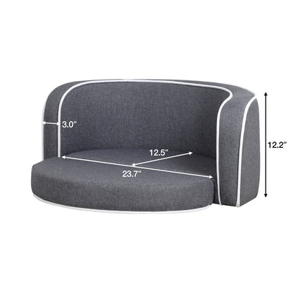 Round Pet Sofa with Cushion