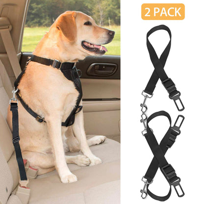 Pet Dog Car Seat Belt Leash Adjustable 2pc