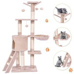 Pet Play Condo Scratching Posts Ladder For Cat Play Tree 56"