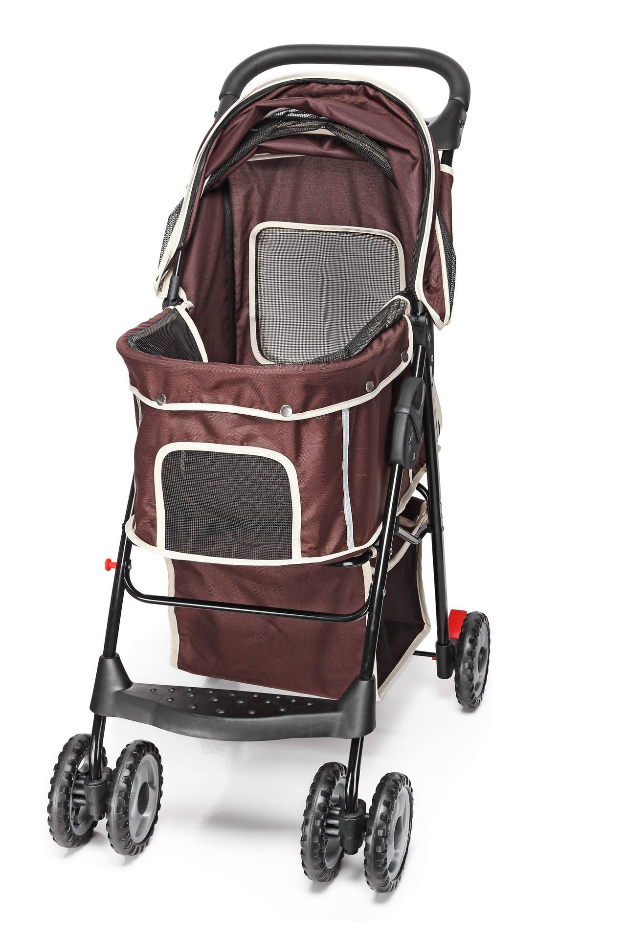 Pet Dog Stroller Foldable Travel Carriage with Wheels