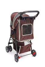 Pet Dog Stroller Foldable Travel Carriage with Wheels